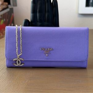 Prada Painted Purple Wallet